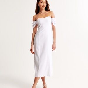 Abercrombie & Fitch Clean off-the-shoulder midi dress
